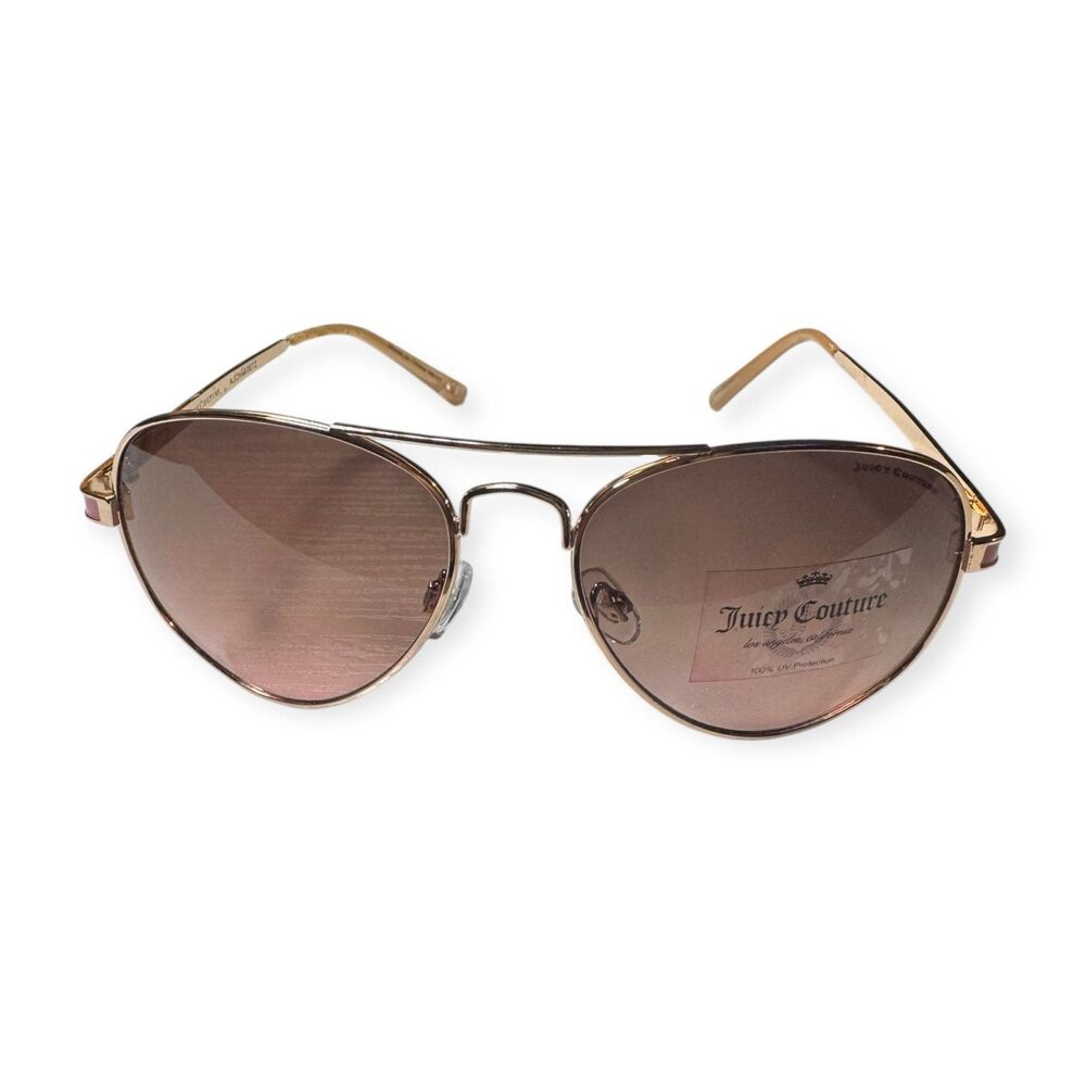Juicy Couture Sunglasses Aviator‎ Gold & Pink Color Classic New